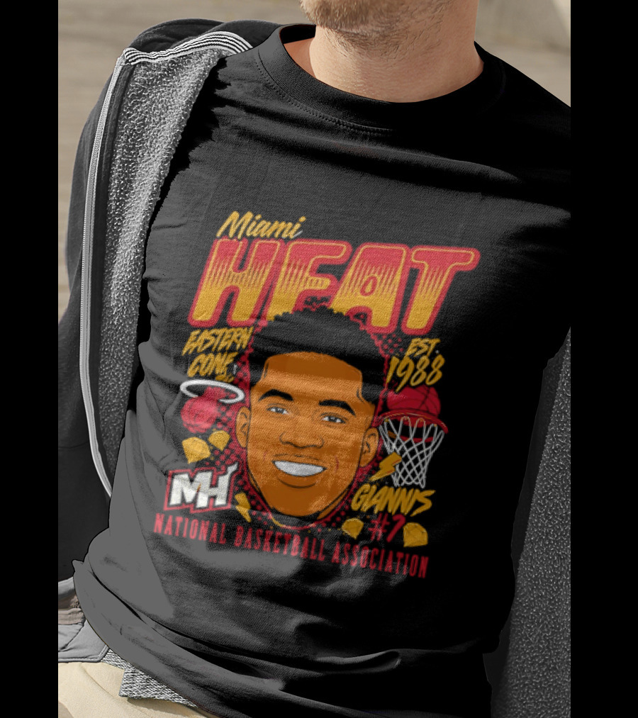 Miami Heat Giannis Antetokounmpo Est 1988 National Basketball Association T-Shirt