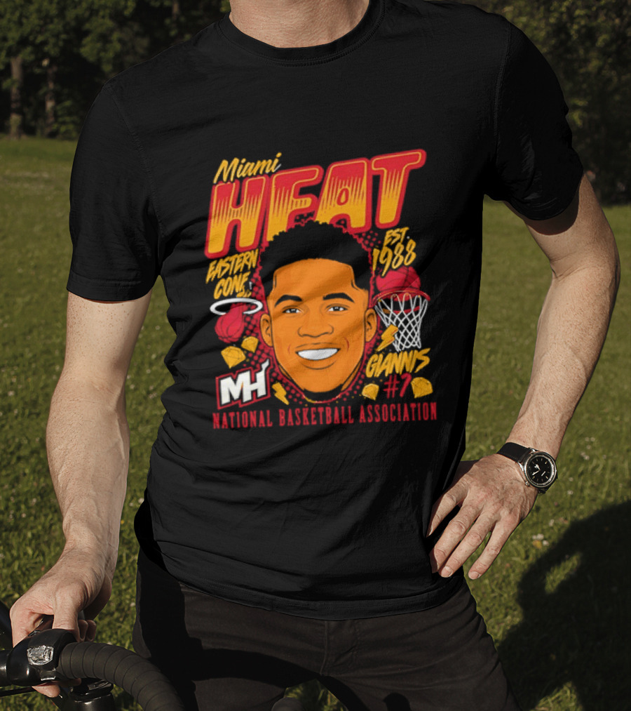 Miami Heat Giannis Antetokounmpo Est 1988 National Basketball Association T-Shirt