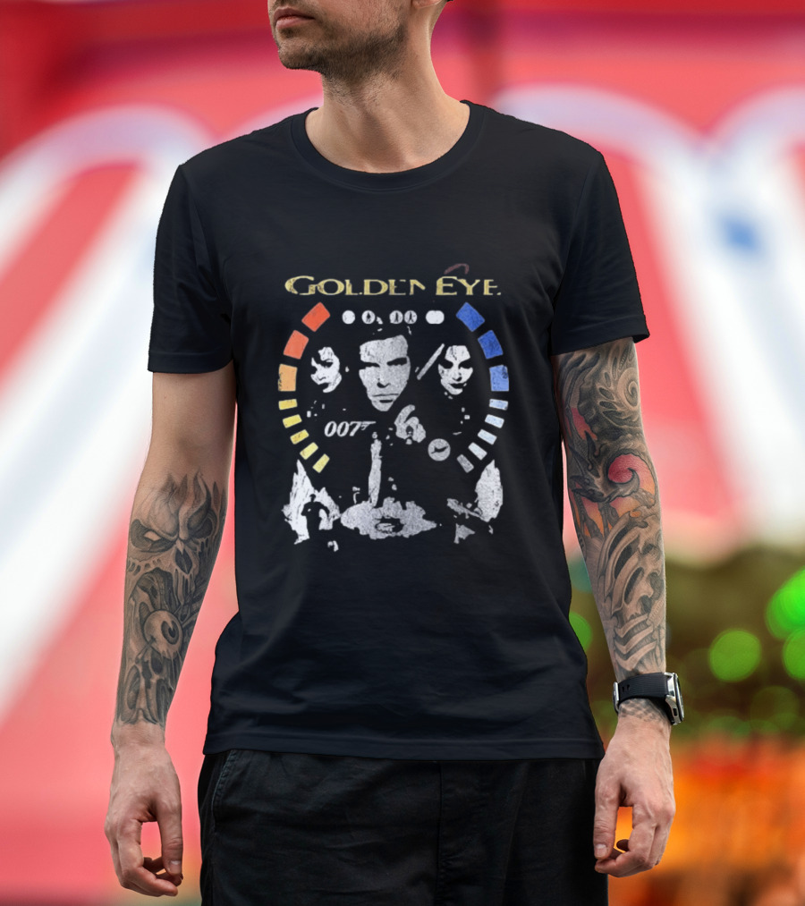 GoldenEye 007 James Bond Faces And Color Blocks T-Shirt