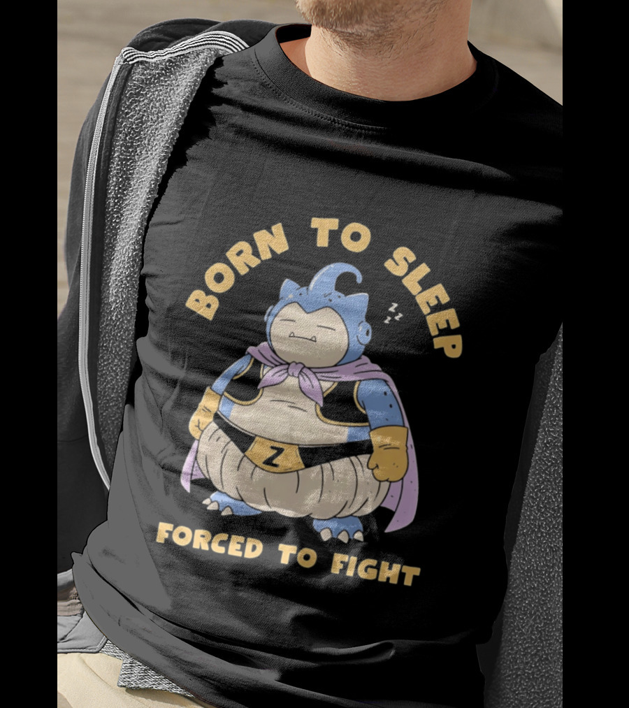Born To Sleep Forced To Fight Snorlax Majin Buu Fusion T-Shirt
