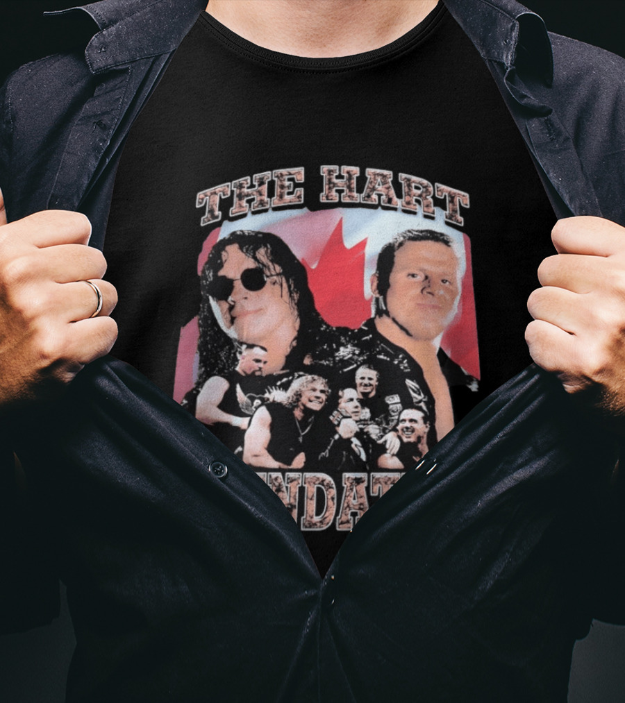 The Hart Foundation 1997 Wrestling Team Canada Flag T-Shirt