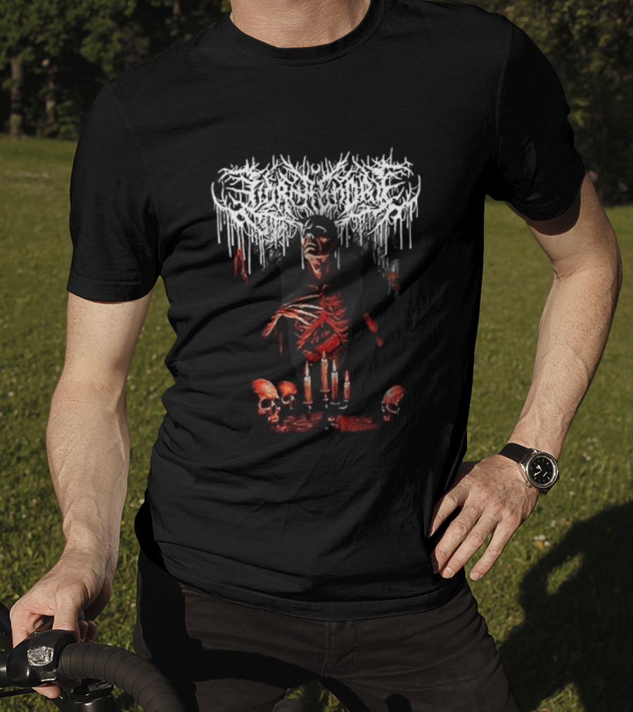 The Sweat & Blood Tour Everblack Festering Within Me Skeleton T-Shirt