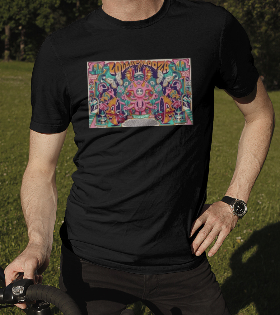 Lollapalooza Grant Park Chicago 08.02.2026 Butterflies Psychedelic T-Shirt