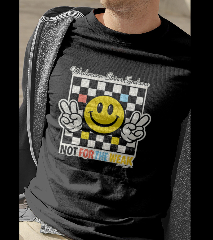 Wiedemann Steiner Syndrome Smiley Face Not For The Weak Checkerboard T-Shirt