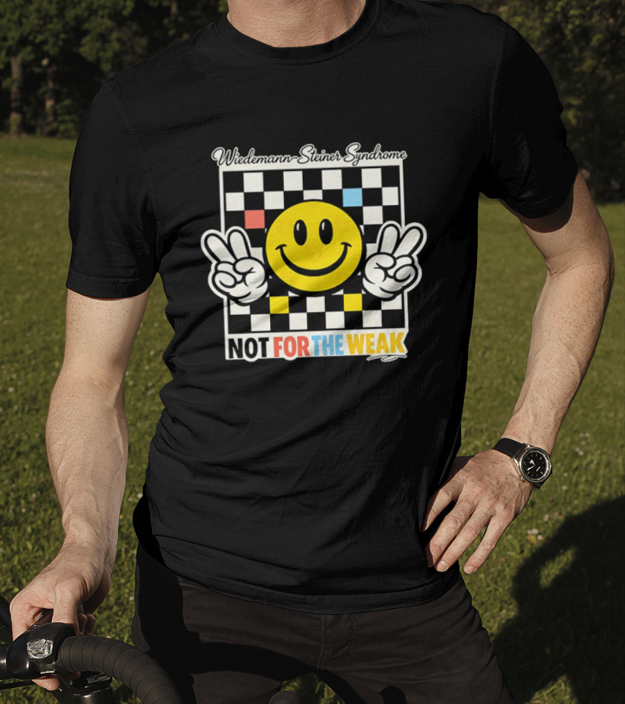 Wiedemann Steiner Syndrome Smiley Face Not For The Weak Checkerboard T-Shirt