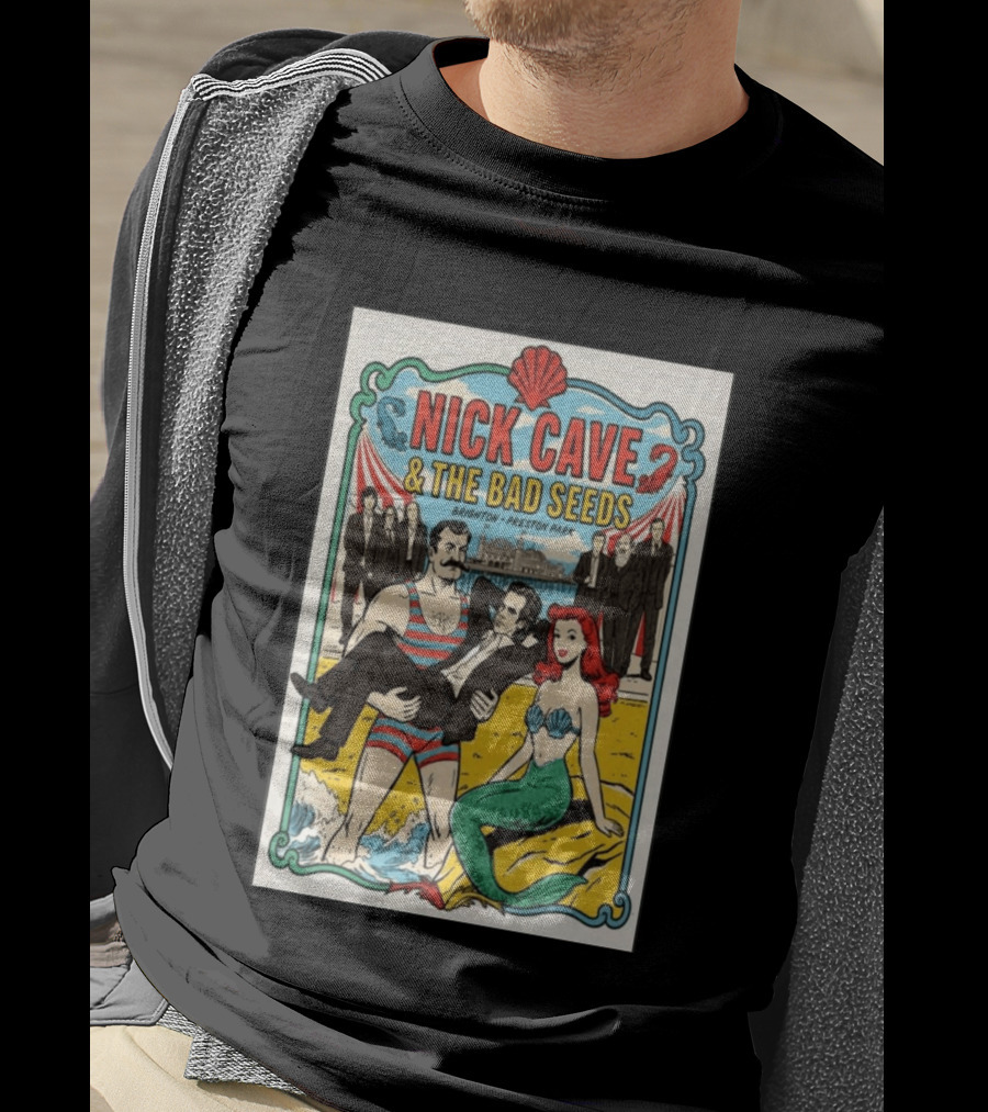 Nick Cave And The Bad Seeds Brighton Preston Park Mermaid T-Shirt