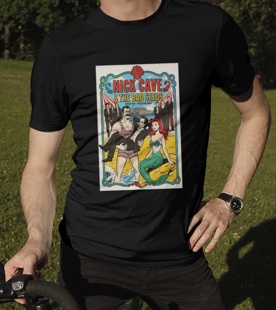 Nick Cave And The Bad Seeds Brighton Preston Park Mermaid T-Shirt