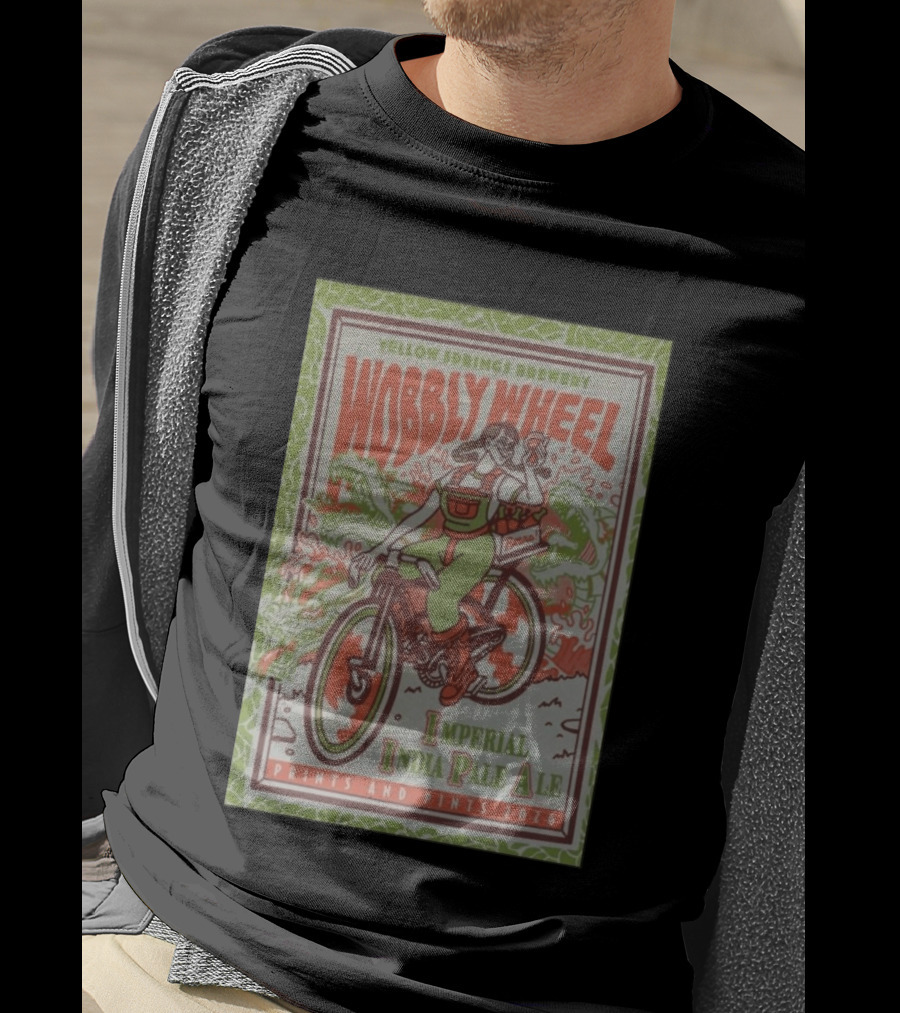 Yellow Springs Brewery Wobbly Wheel Imperial India Pale Ale Prints And Pints 2026 T-Shirt