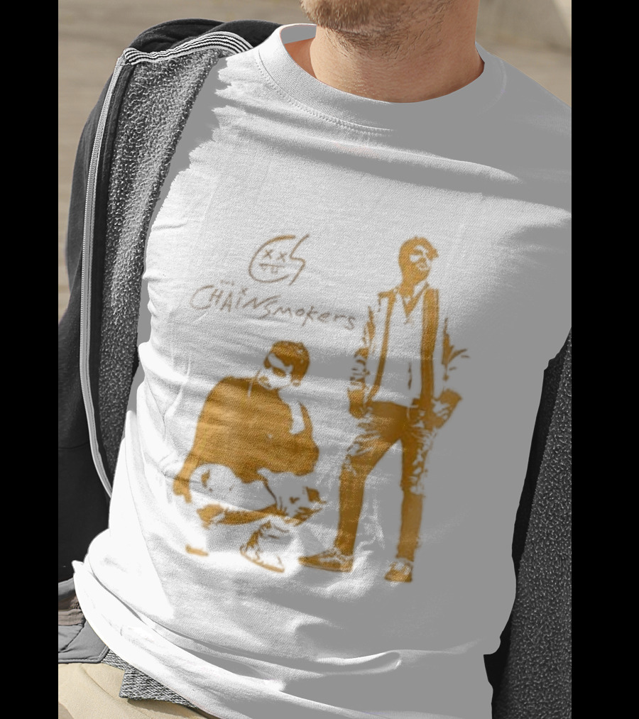 The Chainsmokers Tour Silhouette Band Icon Sketch T-Shirt