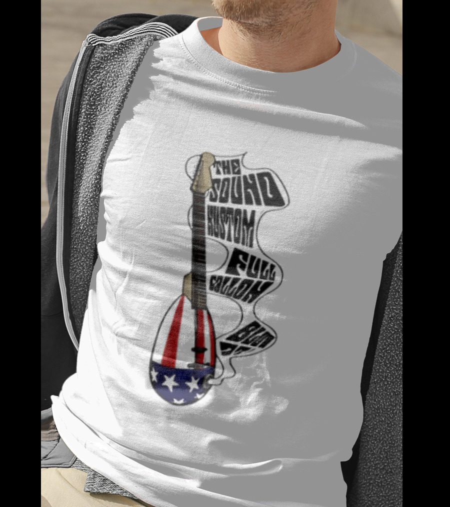 The Sound Kustom Full Gallon Blow Up Patriotic Guitar Americana T-Shirt
