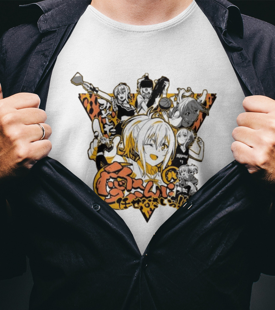 Ai Miyashita Love Live Nijigasaki High School Idol Club Character Collage With Japanese T-Shirt