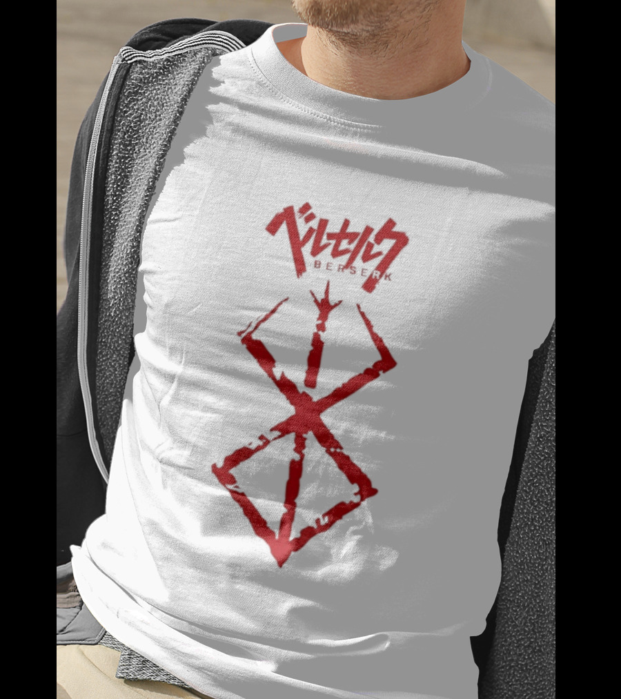 Berserk Sacrifice Symbol Red Japanese Text Anime Series T-Shirt