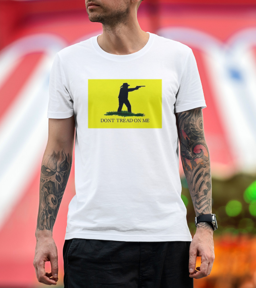 Jordan Salinas Don't Tread On Me Cowboy Silhouette Yellow T-Shirt
