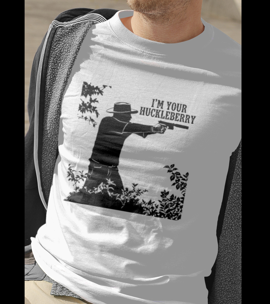 I'm Your Huckleberry Western Silhouette With Gun T-Shirt