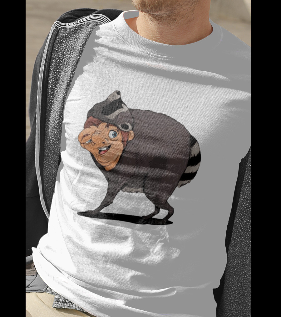 Raccoon Boy Animal Costume Quirky T-Shirt