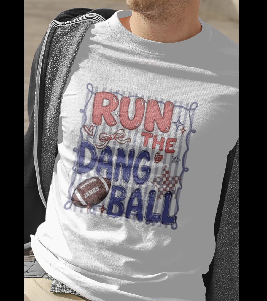 Run The Dang Ball Football Sports Graphic Locker Room T-Shirt