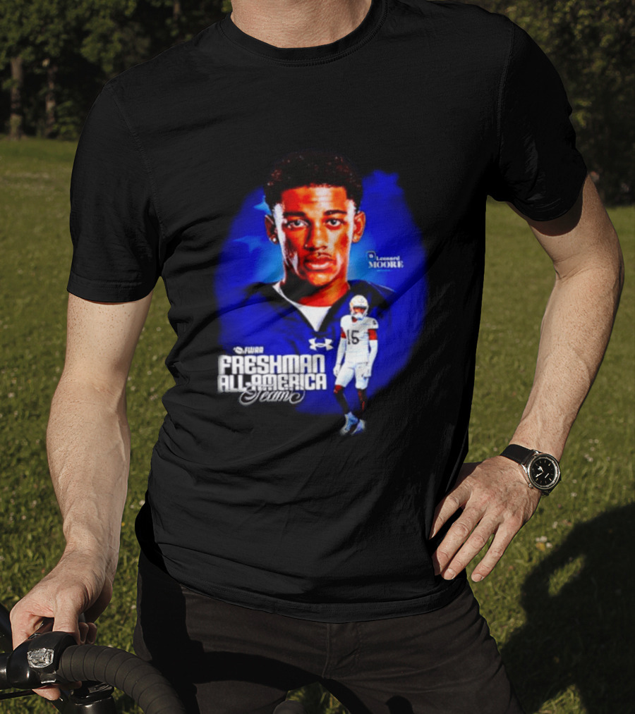Leonard Moore Notre Dame Football FWAA Freshman All America Team Under Armour T-Shirt