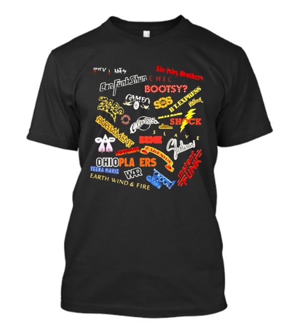 Funk Soul Music Legends R And B Bands Parliament Earth Wind Fire Bootsy Collins Isley Brothers T-Shirt