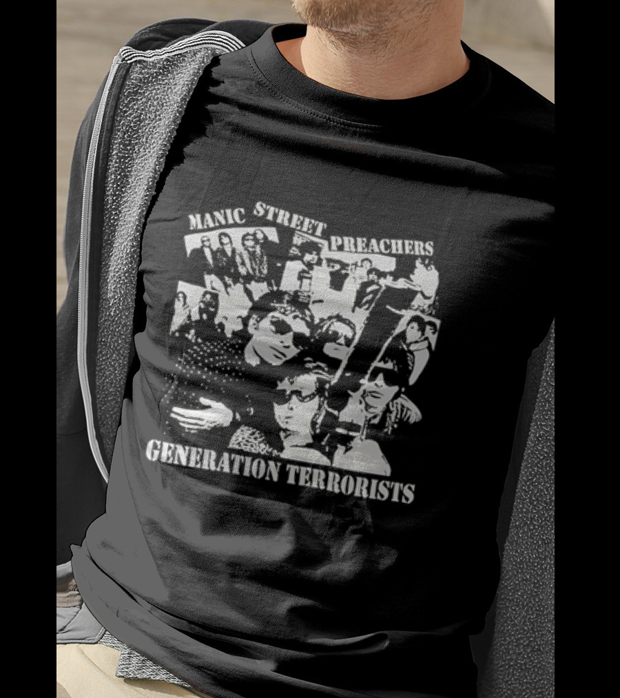 Manic Street Preachers Generation Terrorists Music Album Cover T-Shirt