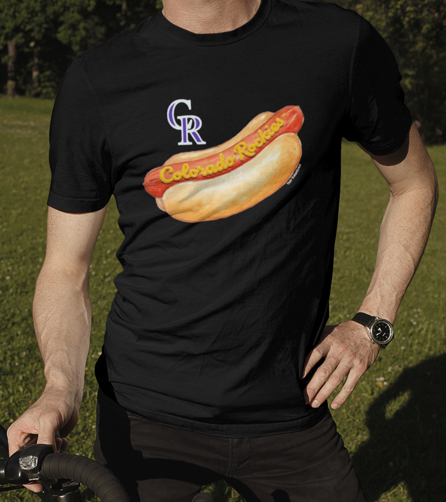 Colorado Rockies Hot Dog Tiny Turnip Women's T-Shirt