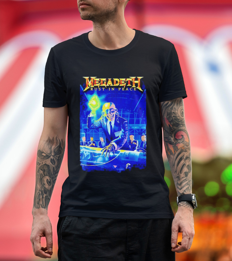 Megadeth Rust In Peace Vic Rattlehead Thrash Metal Classic Album T-Shirt