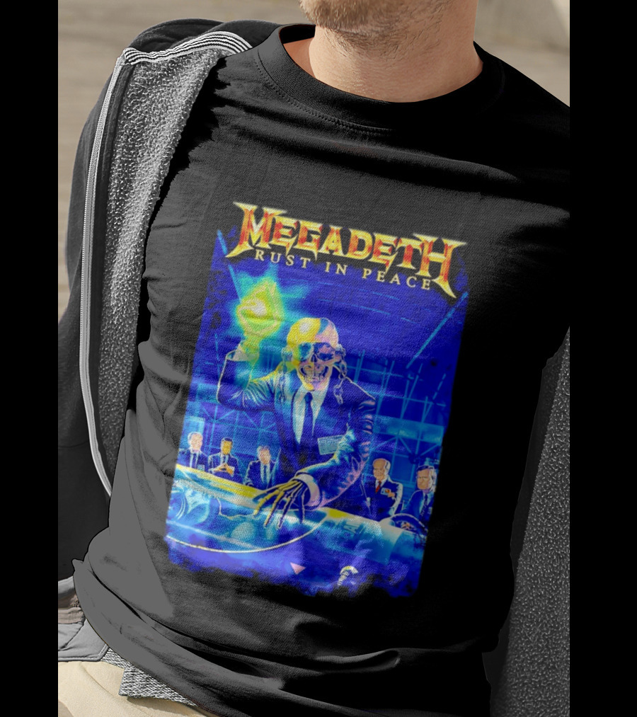 Megadeth Rust In Peace Vic Rattlehead Thrash Metal Classic Album T-Shirt