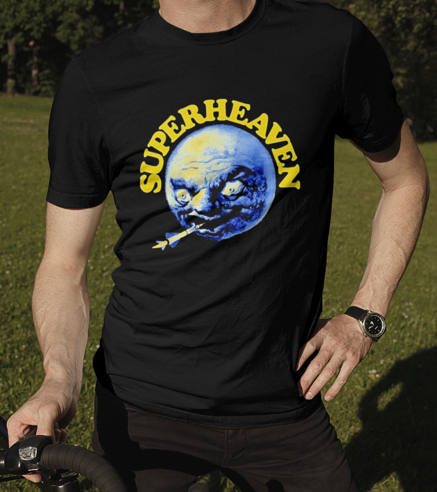 Superheaven Moon Rocket Alternative Rock Moon Face T-Shirt