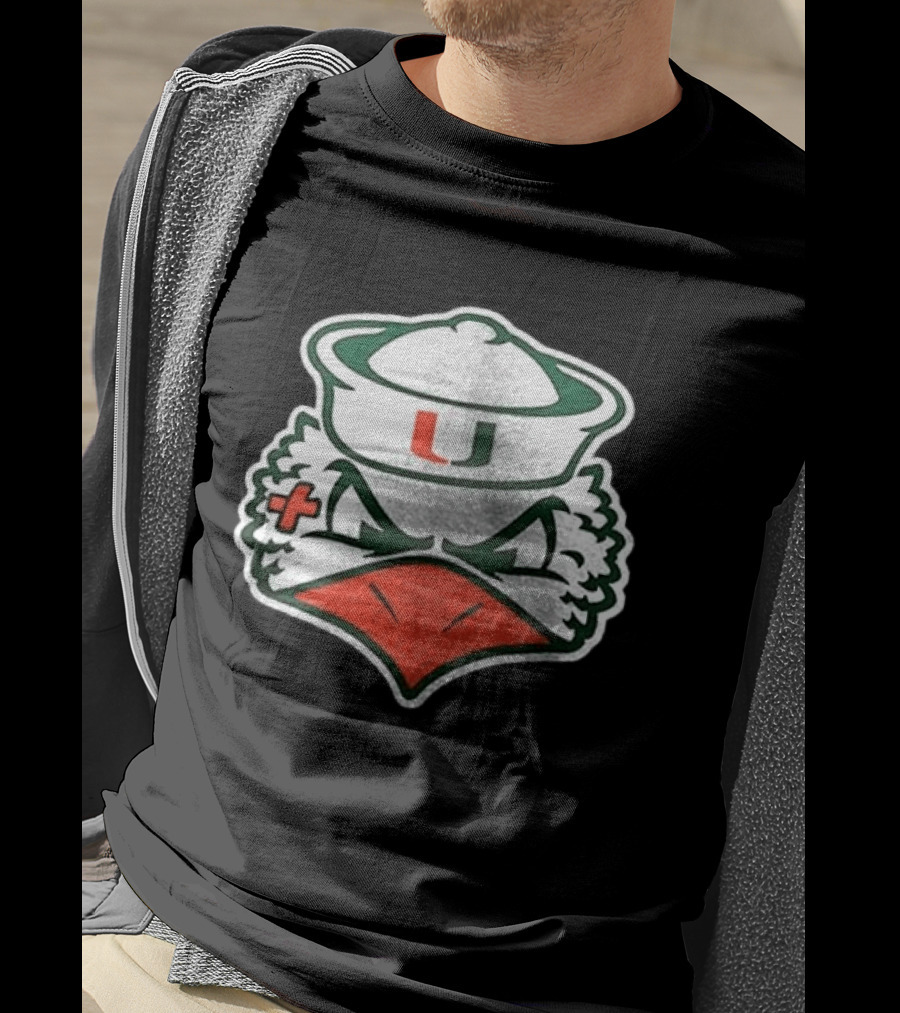 Miami Hurricanes Sebastian The Ibis Mascot U T-Shirt