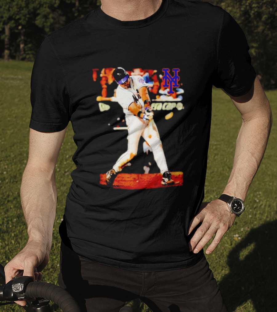Mike Piazza New York Mets Batting Action MLB Player Swing T-Shirt