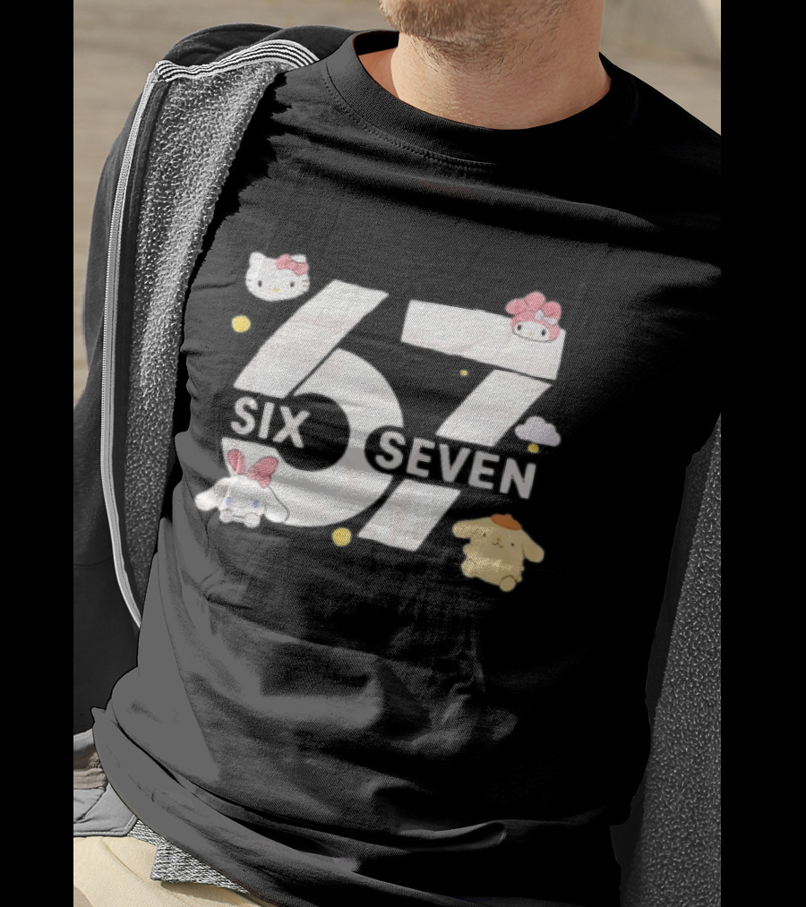 Hello Kitty Friends Sanrio Six Seven Characters T-Shirt