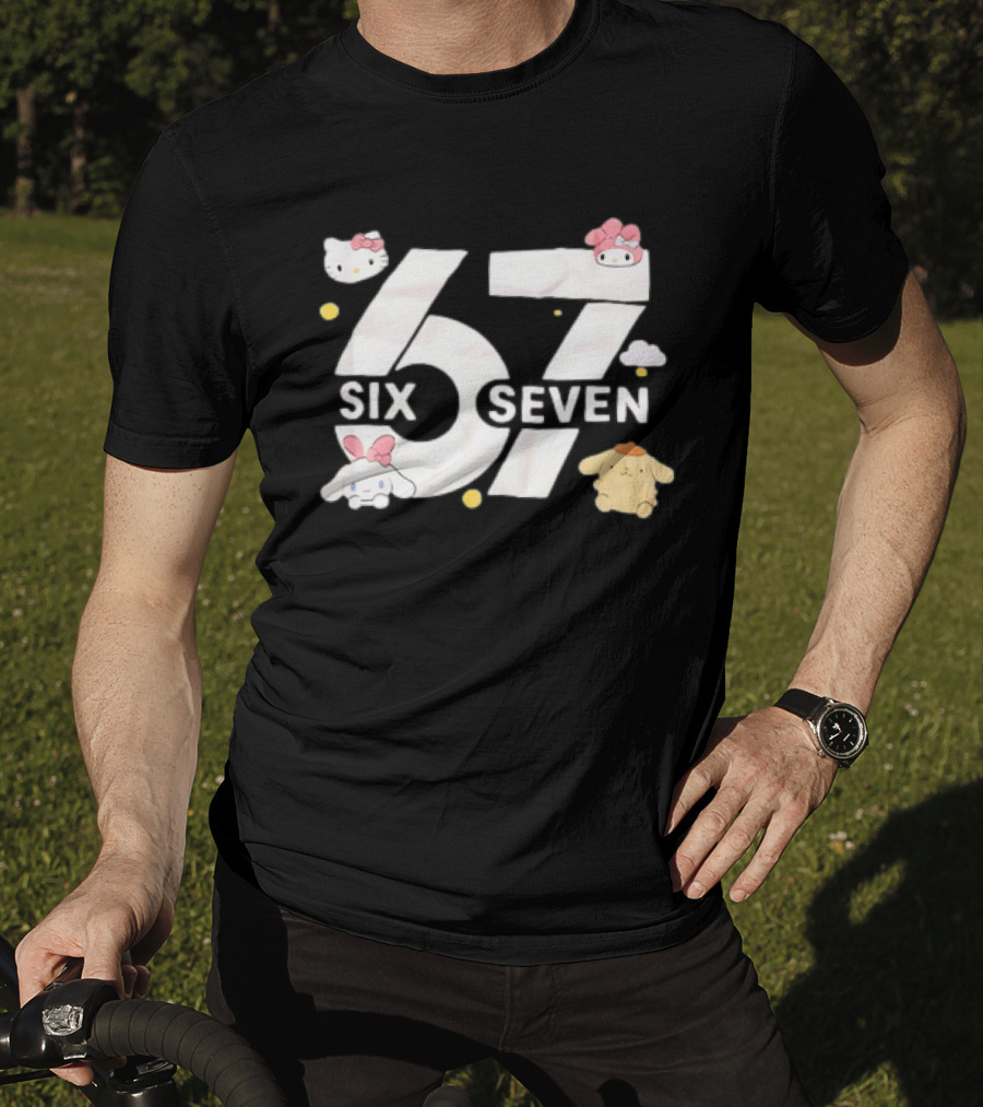 Hello Kitty Friends Sanrio Six Seven Characters T-Shirt