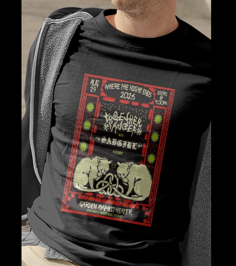 Together Sanguis Garden Amphitheater Concert August 29 2026 Featuring Sadgirl Where The Night Ends T-Shirt