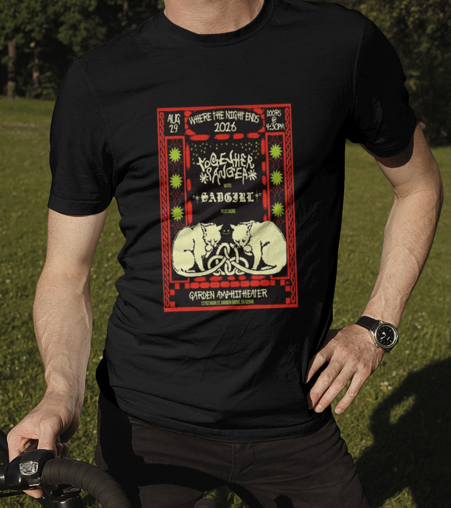 Together Sanguis Garden Amphitheater Concert August 29 2026 Featuring Sadgirl Where The Night Ends T-Shirt