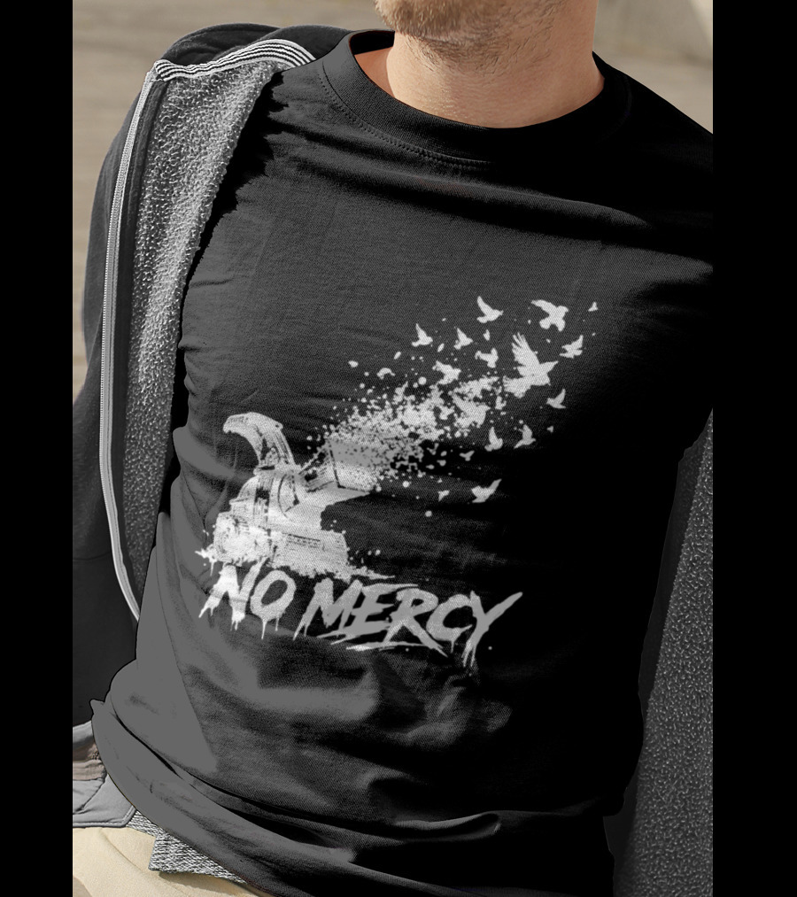No Mercy Wood Chipper Bird Shredder T-Shirt