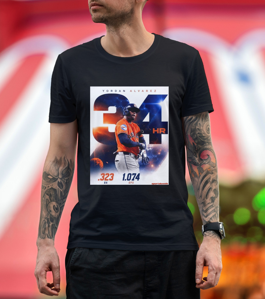 Yordan Alvarez 34 HR .323 BA 1.074 OPS Astros T-Shirt