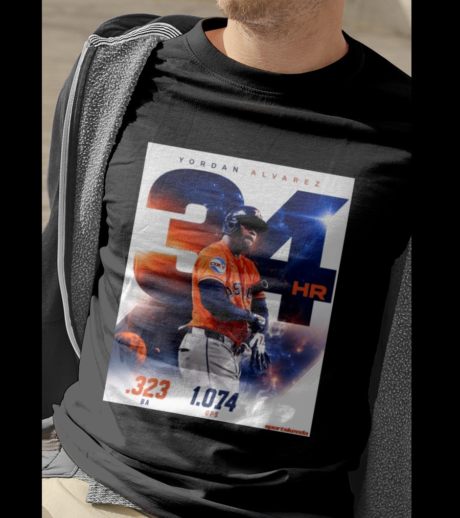 Yordan Alvarez 34 HR .323 BA 1.074 OPS Astros T-Shirt