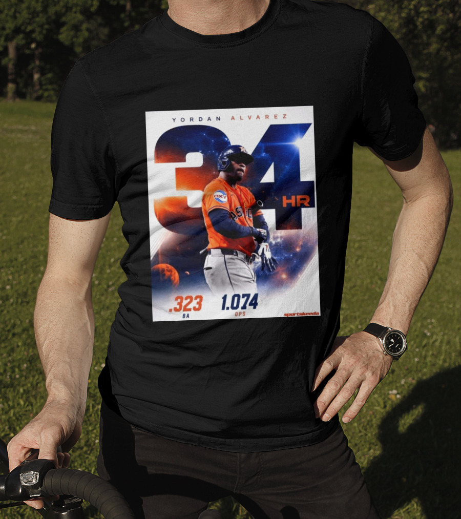 Yordan Alvarez 34 HR .323 BA 1.074 OPS Astros T-Shirt