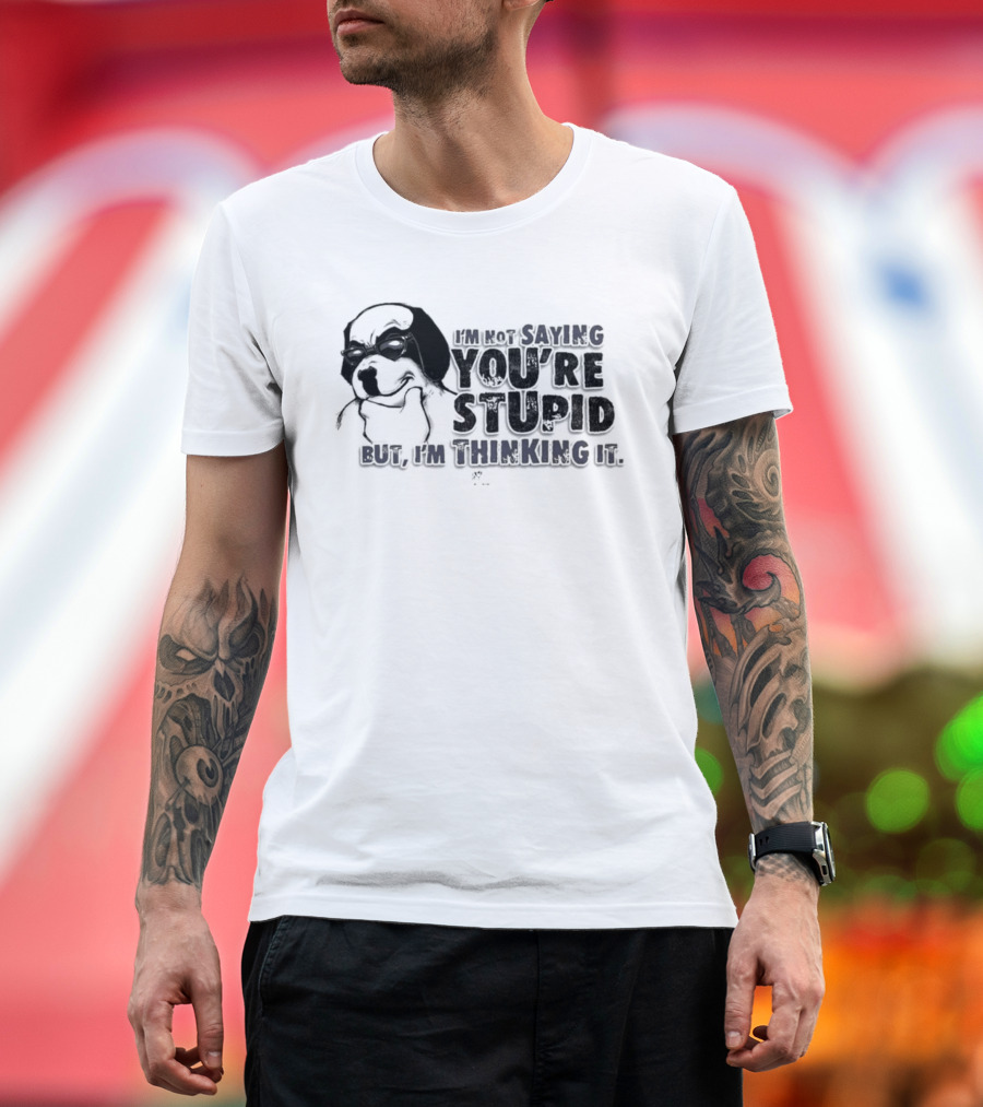 Big Dog I'm Smiling You're Stupid Thinking It Wile E Coyote Oversized T-Shirt