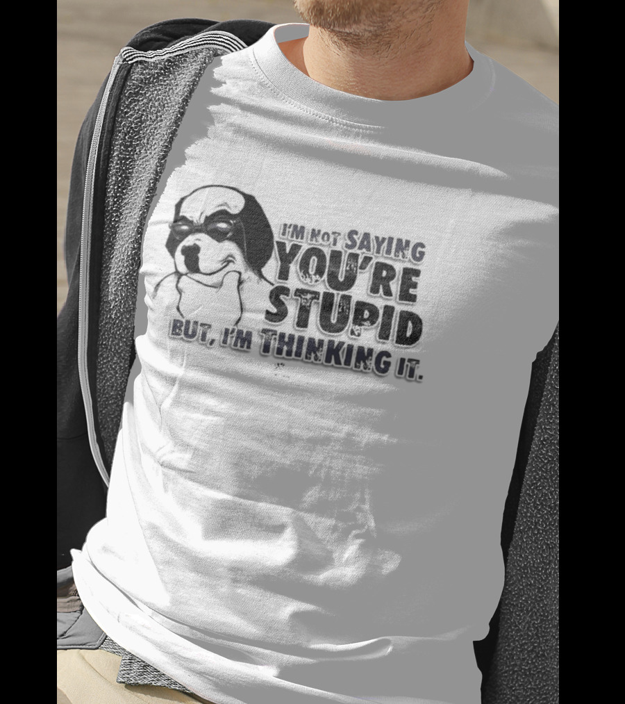 Big Dog I'm Smiling You're Stupid Thinking It Wile E Coyote Oversized T-Shirt