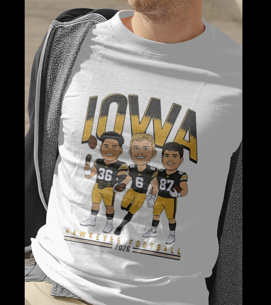 Iowa Hawkeyes Football 2026 Players 36 6 87 Team Spirit T-Shirt
