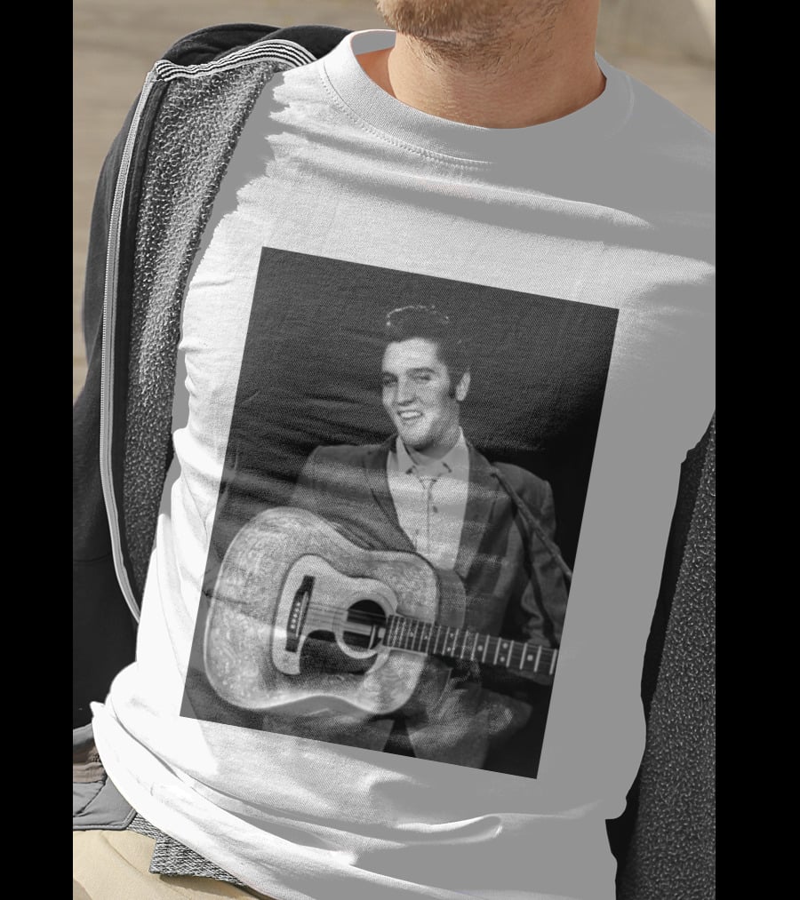 Elvis Presley Rock And Roll Iconic 1956 Style With Guitar T-Shirt