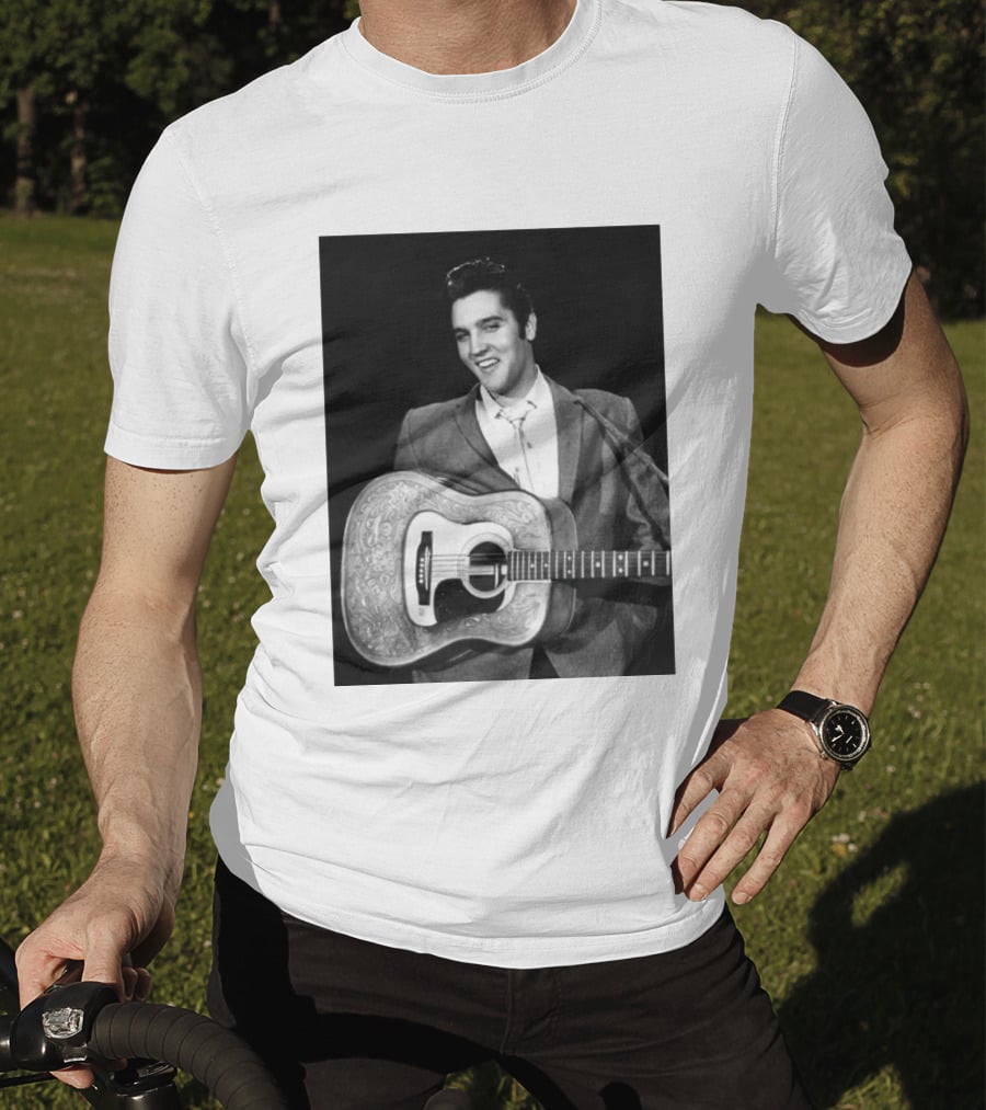 Elvis Presley Rock And Roll Iconic 1956 Style With Guitar T-Shirt