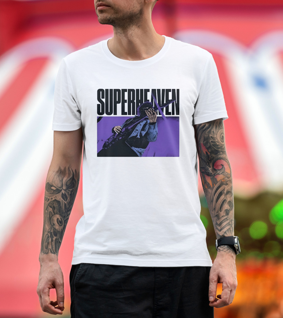 Superheaven Guitarist Performance Alternative Rock Purple Aesthetic T-Shirt