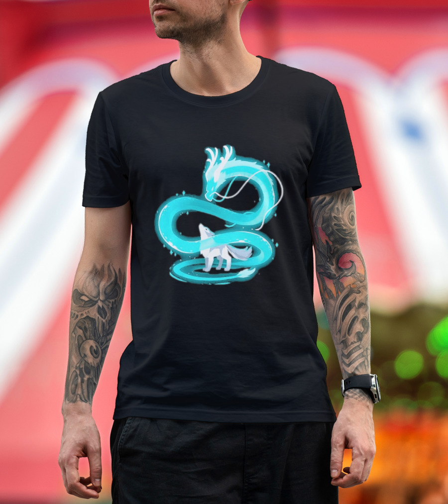 Esprit De La Lune Dragon And Wolf T-Shirt
