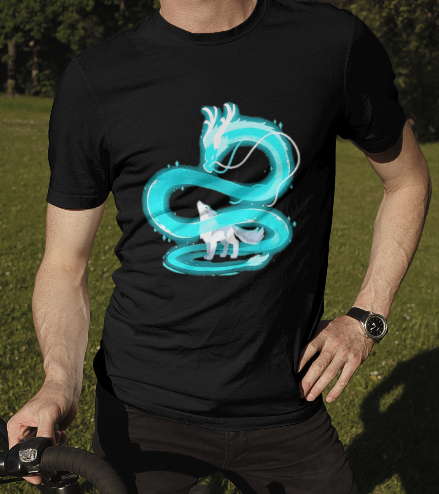 Esprit De La Lune Dragon And Wolf T-Shirt