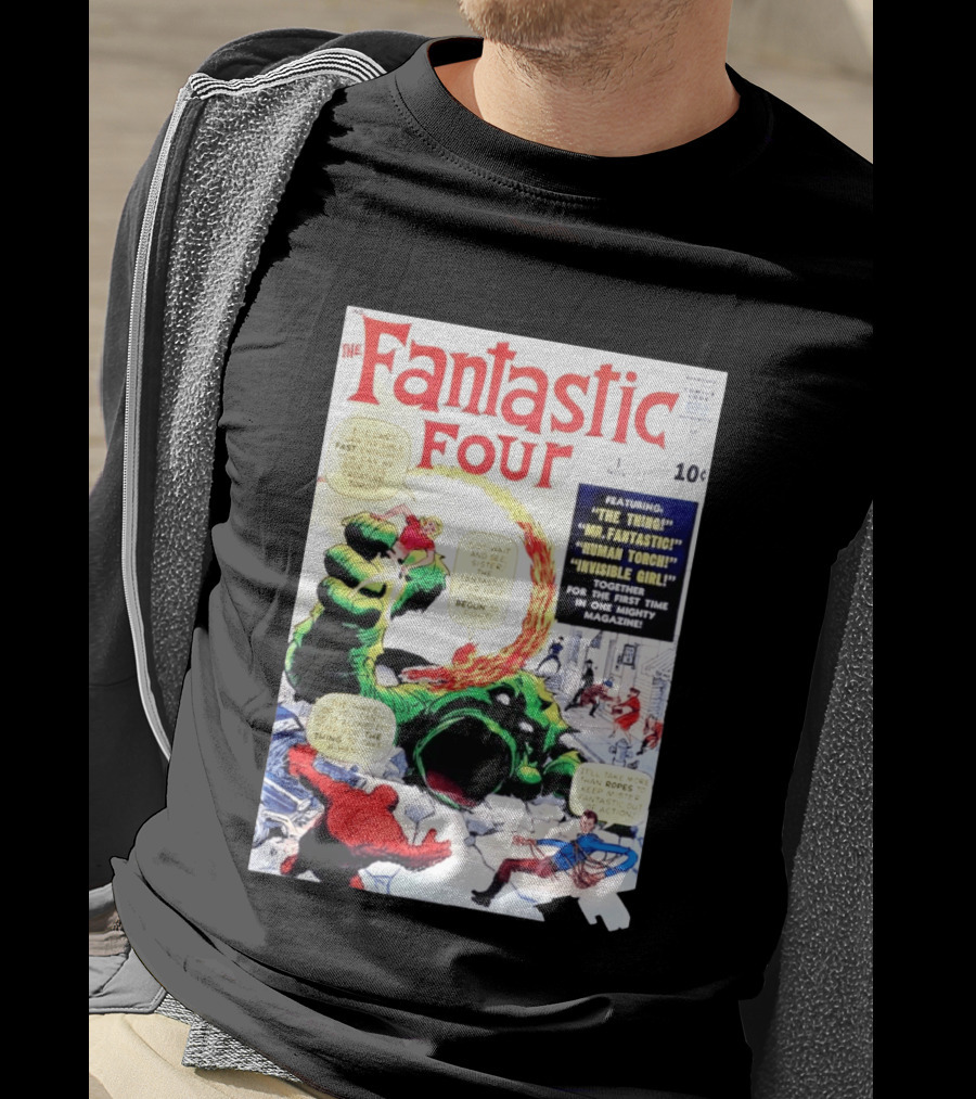 Fantastic Four #1 Nov 1961 Marvel Comics The Thing Mr. Fantastic Human Torch Invisible Girl Classic Cover T-Shirt