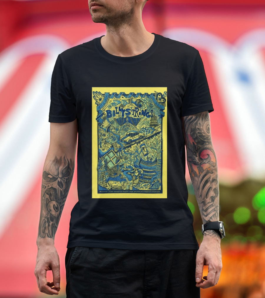 Billy Strings Charleston WV Aug 4 2026 Tour Concert Car Mountains Capitol Building T-Shirt