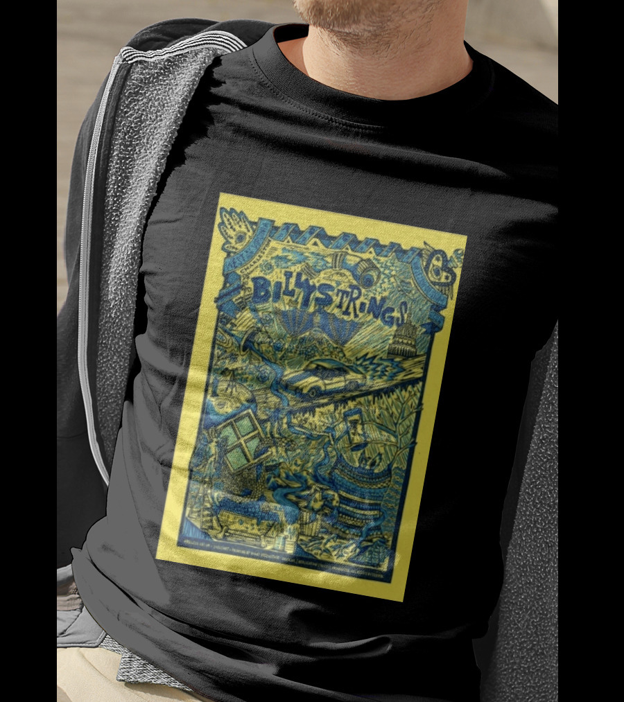 Billy Strings Charleston WV Aug 4 2026 Tour Concert Car Mountains Capitol Building T-Shirt