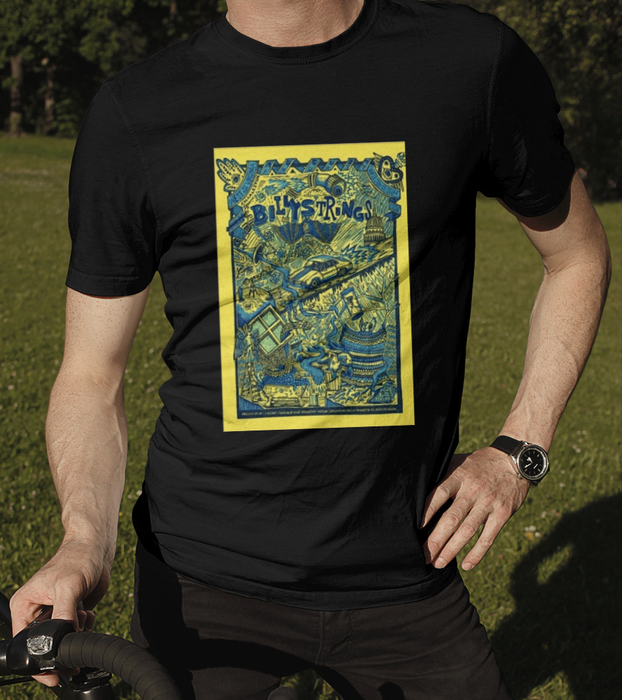 Billy Strings Charleston WV Aug 4 2026 Tour Concert Car Mountains Capitol Building T-Shirt