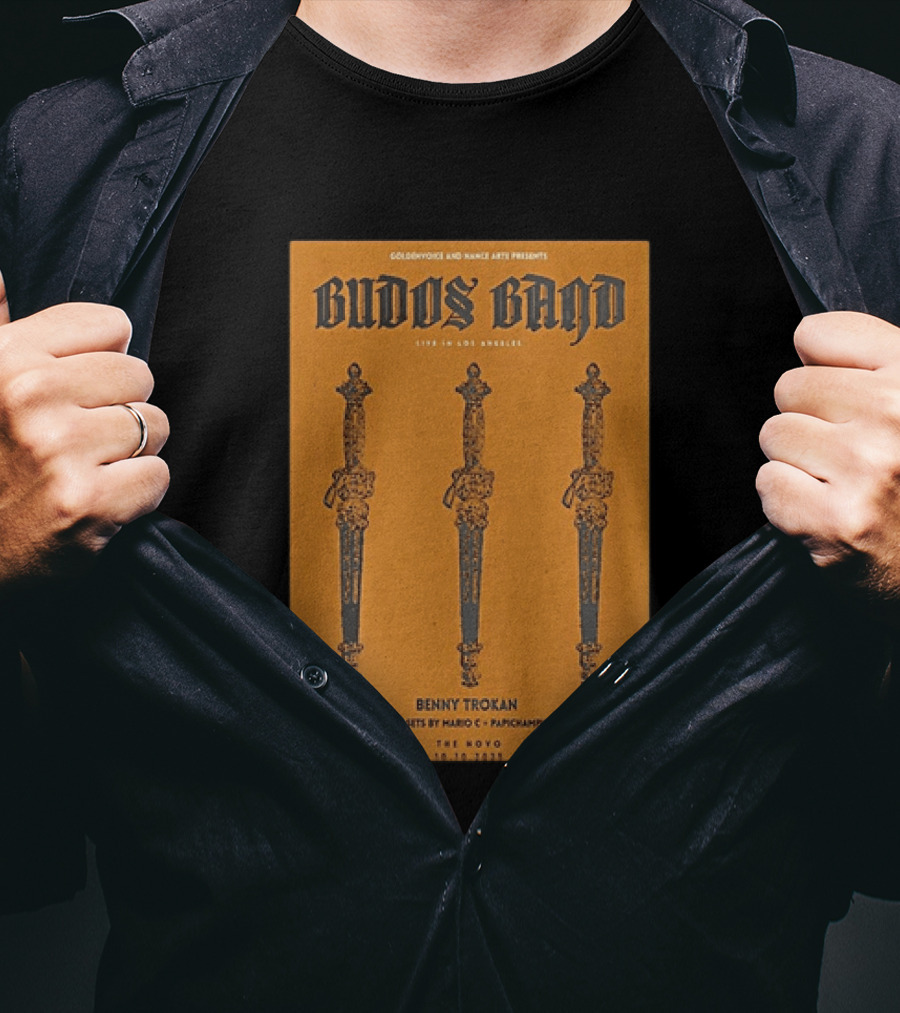 Budos Band Live Los Angeles The Novo October 10 2025 Benny Trokan Mario C Pachyman T-Shirt
